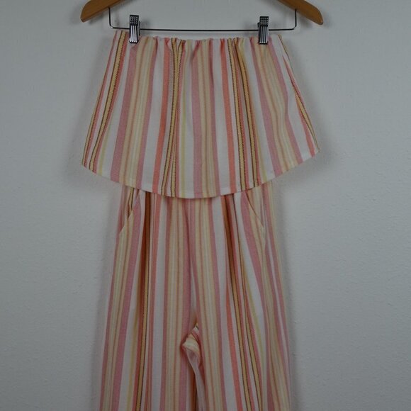 BeBop Romper Jumpsuit Women's Size XS Multicolor Striped Strapless - Picture 2 of 10